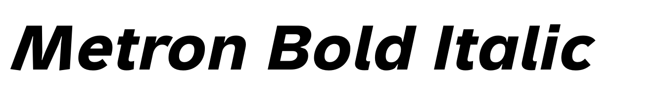 Metron Bold Italic